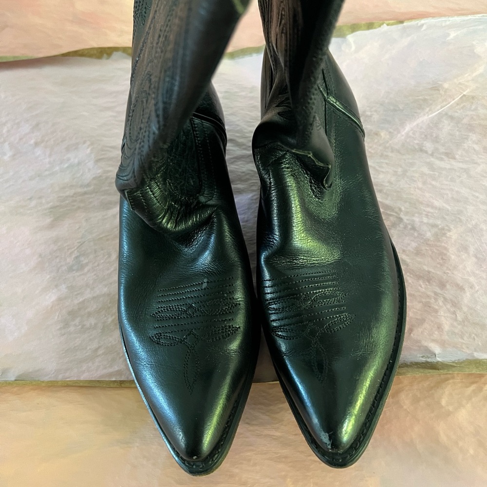 Vintage Authentic Code West Leather Cowboy Boots - Size 7-1/2.